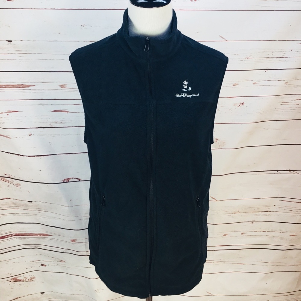 Mickey‎ Mouse Disney Black Fleece Vest. Size Small